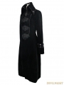 Black Velvet Chinese Knot Gothic Vintage Long Jacket for Women