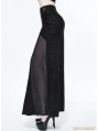 Black Gothic Sexy Cross Long Skirt for Women