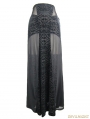 Black Gothic Sexy Cross Long Skirt for Women