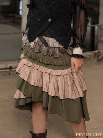 Steampunk Layer Long Skirt