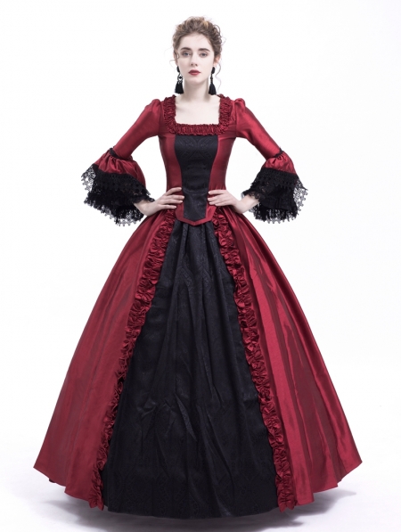 Black and Red Marie Antoinette Gothic Victorian Ball Gown - Devilnight ...