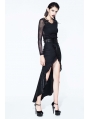 Black Sexy Gothic High-Low Skirt for Women