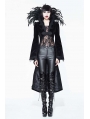 Black Gothic Vampire Dark Queen Coat for Women