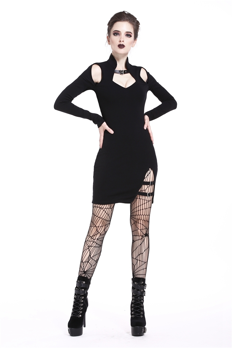 Black Sexy Gothic Short Nightclub Dress