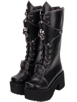 Gothic Boots,Womens Goth Punk Shoes 