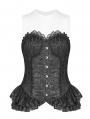 Black Gothic Lolita Lace Elf Corset