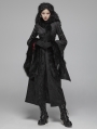 Black Gothic Gorgeous Jacquard Winter Warm Long Coat for Women