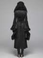 Black Gothic Gorgeous Jacquard Winter Warm Long Coat for Women