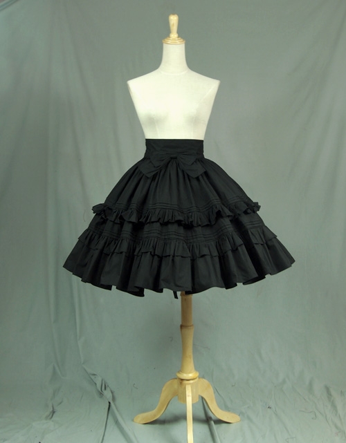 Black Bow Classic Sweet Lolita Skirt