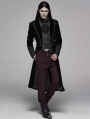 Black Retro Gothic Velvet Masquerade Ball Coat for Men