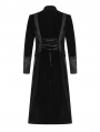 Black Retro Gothic Velvet Masquerade Ball Coat for Men