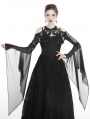 Black Gothic Retro Lace Off-the-Shoulder Cape for Women