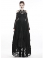 Black Gothic Retro Lace Off-the-Shoulder Cape for Women