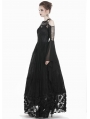 Black Gothic Retro Lace Off-the-Shoulder Cape for Women