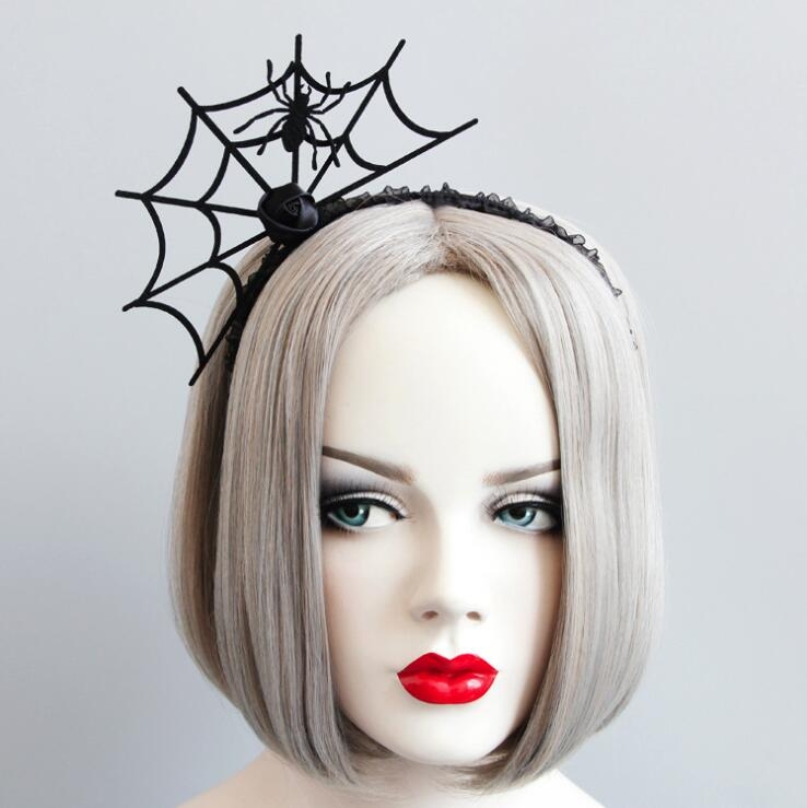 Black Gothic Halloween Spider Headband