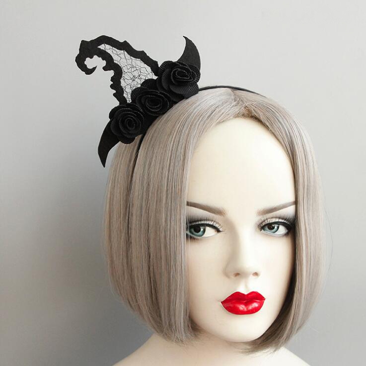 Black Gothic Halloween Witch Headband