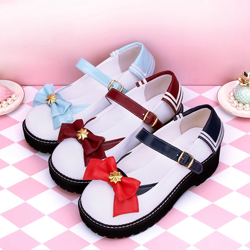 Red/Blue/Dark Red Sweet Lolita Sailor Style Shoes