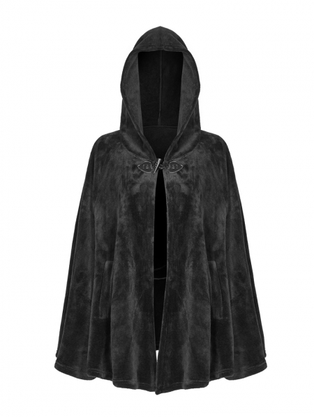 Fashion Street Gothic Dark Velvet Embroidered Cloak Jacket for Women ...