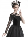 Black Gothic Flower Lace Sleeve for Women