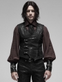 Black Gothic Steampunk Buckle Vest for Men