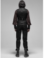 Black Gothic Steampunk Buckle Vest for Men