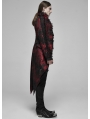 Red Retro Gothic Rococo Lace Tuxedo Coat for Men