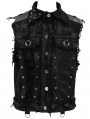 Black Gothic Punk Rock Skull Vest Top for Men