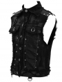 Black Gothic Punk Rock Skull Vest Top for Men
