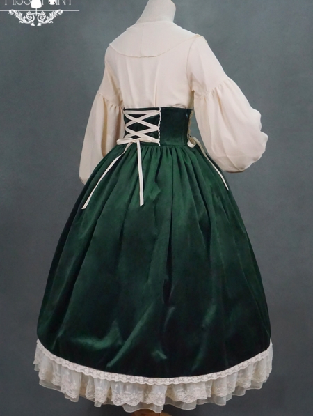 Mrs.Jennifer Green Classic Lolita Open Front Corset Skirt - Devilnight ...