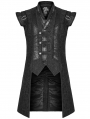 Black Gothic Punk Chinese Han Style Waistcoat for Men