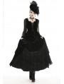 Black Vintage Gothic Velvet Lace Long Party Skirt