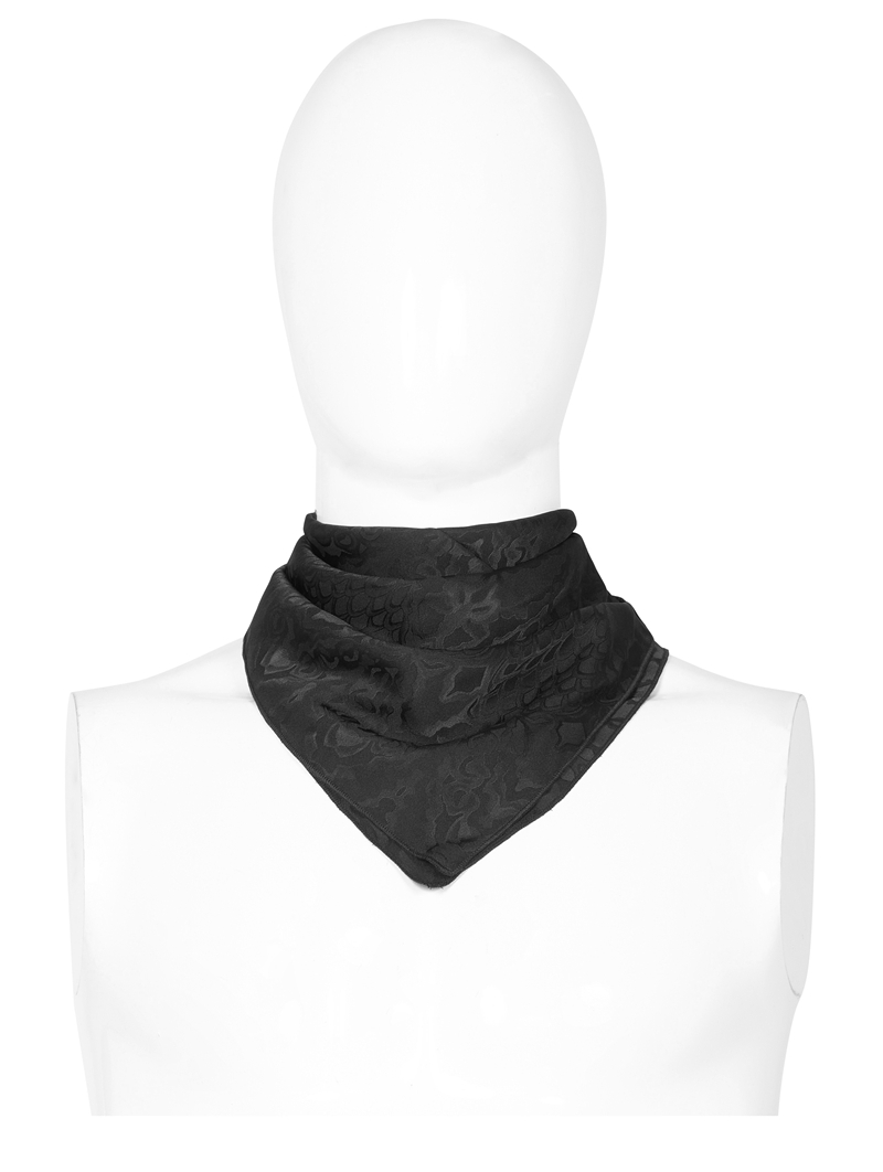 Black Vintage Gothic Scarf for Men