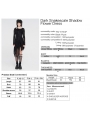 Black Gothic Grunge Long Sleeve Irregular Dark Striped Hole Dress