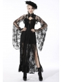 Black Gothic Lace Bell Sleeves Cape for Women