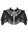 Black Retro Gothic Short Lace Cape for Women