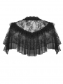 Black Retro Gothic Short Lace Cape for Women