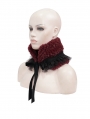 Black and Red Gothic Faux Fur Warm Collar for Women