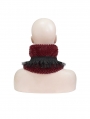 Black and Red Gothic Faux Fur Warm Collar for Women