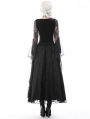 Black Gothic Vintage Elegant Frilly Lace Long Skirt