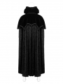 Black Vintage Gothic Velvet Noble Night Vampire Long Cloak for Men