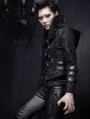 Black Long to Short Gothic Military Trench Coat for Women and Men