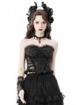 Black Gothic Hollow Out Sexy Jacquard Overbust Corset