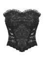 Black Gothic Hollow Out Sexy Jacquard Overbust Corset