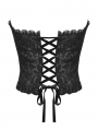 Black Gothic Hollow Out Sexy Jacquard Overbust Corset