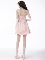 Pink Doll Sweet Bowknot Strap Short Dress