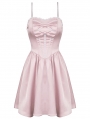 Pink Doll Sweet Bowknot Strap Short Dress