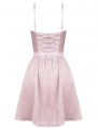 Pink Doll Sweet Bowknot Strap Short Dress