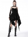 Black Gothic Irregular Frilly Short Party Dress