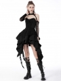 Black Gothic Irregular Frilly Short Party Dress