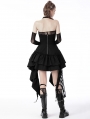 Black Gothic Irregular Frilly Short Party Dress